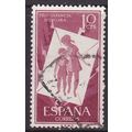 SPAIN 1956 HUNGARIAN CHILD RELIEF 10c VALUE USED