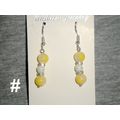 Millefiori style yellow & white & banded white ...