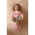 WD Paris Young Girl with Flowers Postcard