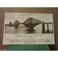 FORTH BRIDGE, SCOTLAND ..used vintage postcard ...