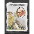 ZAMBIA 1989 POPE JOHN PAUL VISIT K10 PORTRAIT Z...