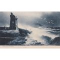 ED 423 LYNMOUTH - ROUGH SEA. . PRINTED POSTCARD