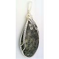 Bird Eye Jasper Silver Copper Wire Wrap Gemston...