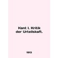Kant I. Kritik der Urteilskaft. In English.