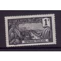 GUADELOUPE 1905 SG61 1c BLACK / AZURE MOUNT HOU...
