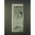 1940 Vicks Va-Tro-Nol Ad - Miseries of Head Colds