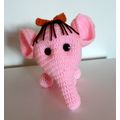 Ellie elephant crochet toy 13 inches long x 7 i...