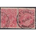 Australia 1922 1½d Red KGV HEAD "Single" [PAIR]...
