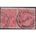 Australia 1922 1½d Red KGV HEAD "Single" [PAIR]...