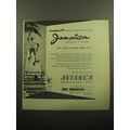 1957 Avianca Airways Ad - Jamaica Montego Bay Kingston