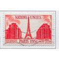 FRANCE 1951 USED UNITED NATIONS PARIS EIFFEL TO...