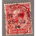 GB stamps 1912 - SG419 - KGV - 1d red - Liverpool