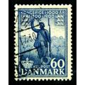 DENMARK 1953 SG 396 60 ORE BLUE SOLDIERS STATUE...