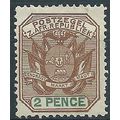 Transvaal 1897 SG218 2d Brown & Green (hinge th...
