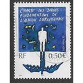 FRA 2003 50c 'HUMAN RIGHTS CHARTER' FINE USED (...