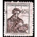 CZECHOSLOVAKIA, 1954 40h Postwoman, SG 817 (Sco...