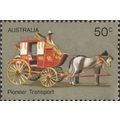 AUSTRALIA, ROAD, Pioneer Horse-drawn Coach, lig...