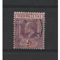 SierraLeone.SG74 1d Dull Mauve and Carmine.Vari...