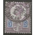 1887 SG107 5d Dull Purple & Blue Die I (square ...