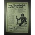 1984 Damart Underwear Ad - Hunt Even Through Winter