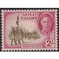Gold Coast 1948 KGV1 2/-d Green & Magenta MM SG...