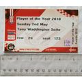 2010 ticket Stoke City Player of the Year, Tony...