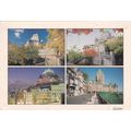 Quebec Canada Multiview Postcard posted creased
