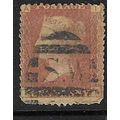 GB 1858 QUEEN VICTORIA 1d RED PLATE 218 OF USED...