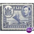 Fiji 1942 SG257 3d Blue Mounted Mint. .