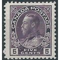 Canada 1922 SG250 5c Violet Mounted Mint . ..
