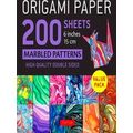Origami Paper 200 Sheets Marbled Patterns 6 (15 Cm) Tuttle Origami Paper