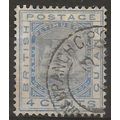 British Guiana 1882 SG172 4c Blue Wmk Crown CA ...