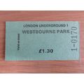 London Transport Underground Westbourne Park £1...