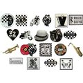 2 Tone Black & White Chequerboard Scooter Scoot...