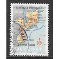 MOZAMBIQUE PORTUGUESE 1954 MAP 1e USED