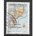 MOZAMBIQUE PORTUGEUSE 1954 MAP 1e USED