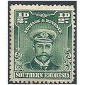 S Rhodesia 1924 SG1 1/2d Blue-Green Mounted Mint.