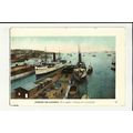 Portugal LISBOA Port & Steamers Postcard by Mar...