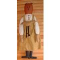Handmade Painted Pumpkin Head Fabric Doll With ...