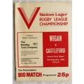 1982 programme Wigan v. Castleford