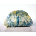 Blue and yellow marbled glitter hair claw clip