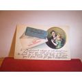 PRESCRIPTIOJN FOR LOVE, humour. used antique postcard by B. B. 1912 pm =