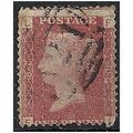 1858 SG43 1d Red Plate 86 Good/Fine Used Check ...