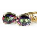 Mystic Fire Topaz, 14KY Gold Leverback Earrings...