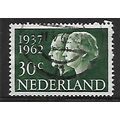 NETHERLANDS 1962 SILVER WEDDING 30c QUEEN JULIA...