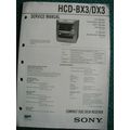 Sony HCD-BX3 / DX3 Service manual