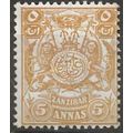 Zanzibar 1904 SG217 5a Yellow-Brown Mounted Mint .
