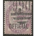 1882 O3 1d Lilac Inland Revenue Official Good/F...