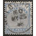 Victoria 1886 SG318 6d Bright Ultramarine Fine ...