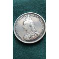 Queen Victoria 1887 Shilling .925 Sterling Silv...